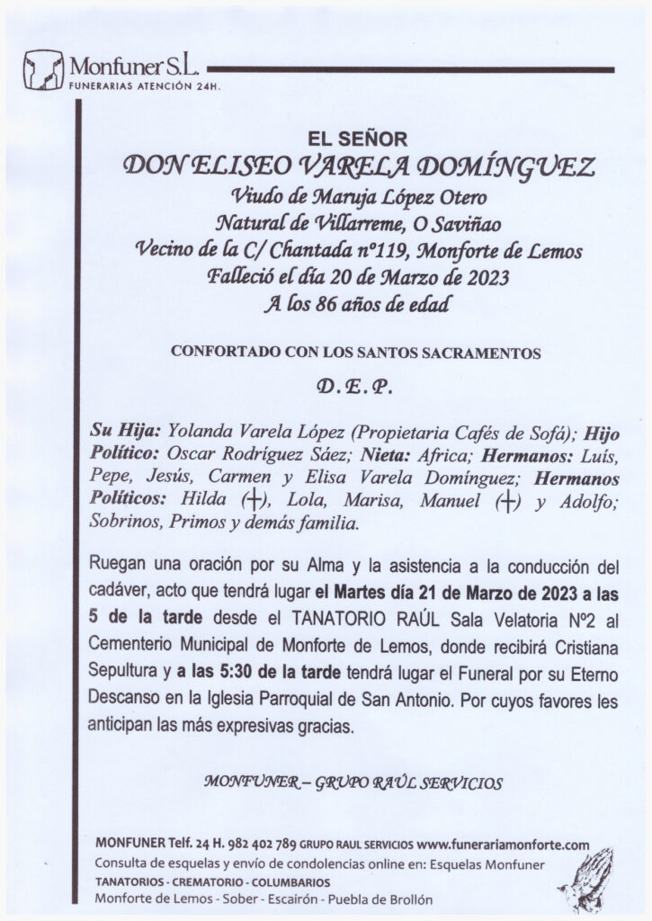 EL SEÑOR DON ELISEO VARELA DOMINGUEZ