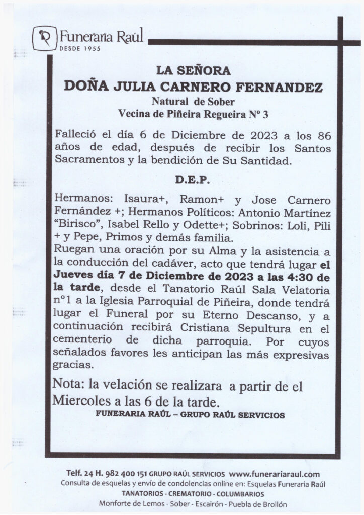 JULIA CARNERO FERNANDEZ