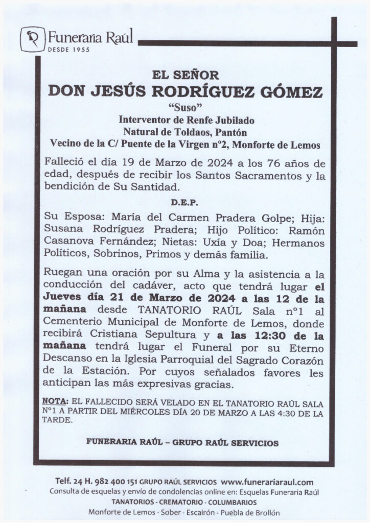 EL SEÑOR DON JESUS RODRIGUEZ GOMEZ