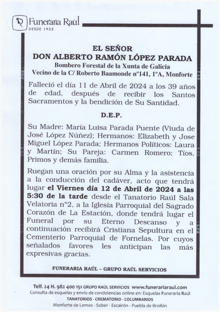 EL SEÑOR DON ALBERTO RAMON LOPEZ PARADA