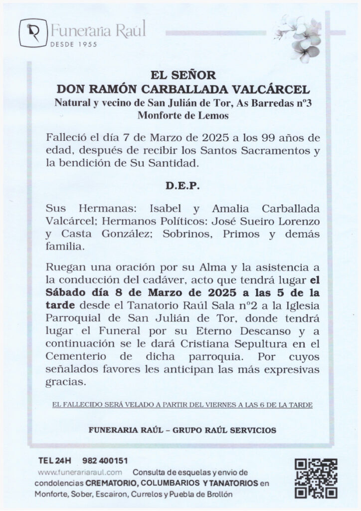 EL SEÑOR DON RAMON CARBALLADA VALCARCEL
