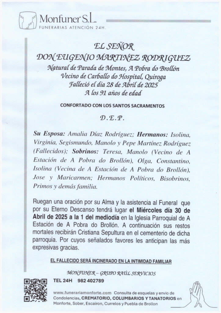 EL SEÑOR DON EUGENIO MARTINEZ RODRIGUEZ