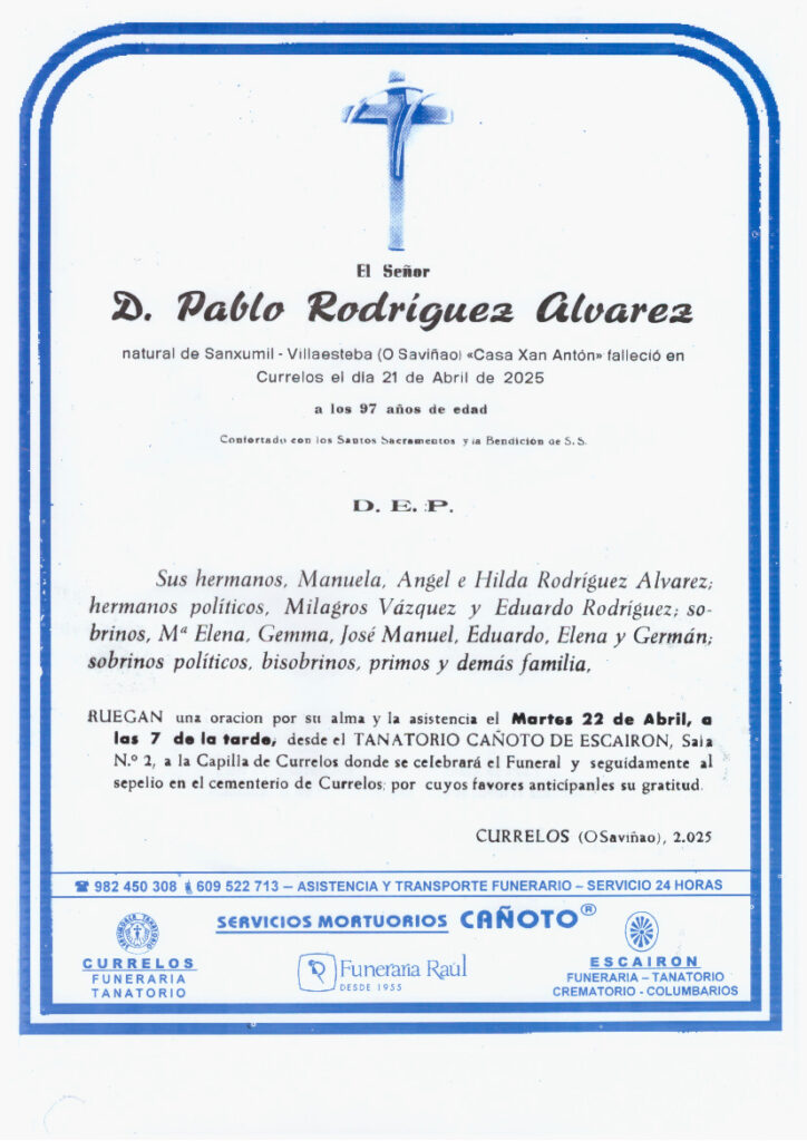 EL SEÑOR PABLO RODRÍGUEZ ALVAREZ