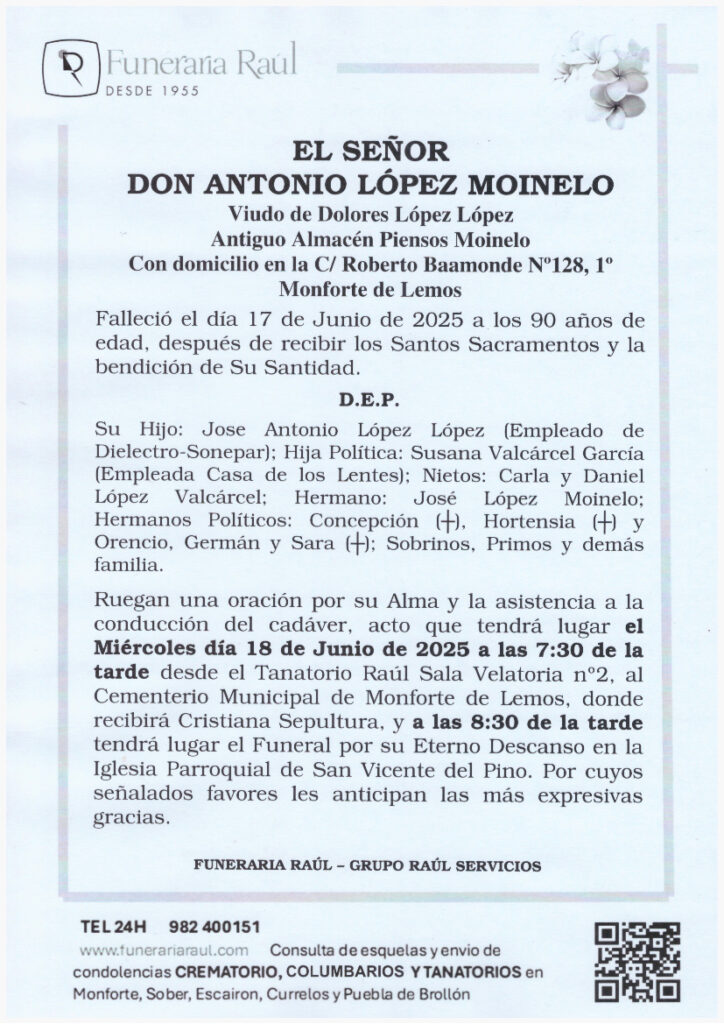 EL SEÑOR DON ANTONIO LOPEZ MOINELO