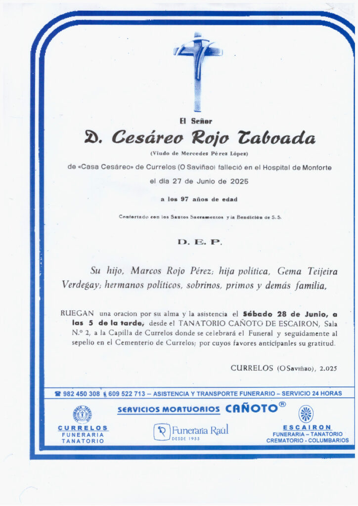 EL SEÑOR DON CESAREO ROJO TABOADA