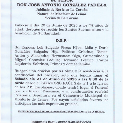EL SEÑOR DON JOSE ANTONIO GONZALEZ PADILLA