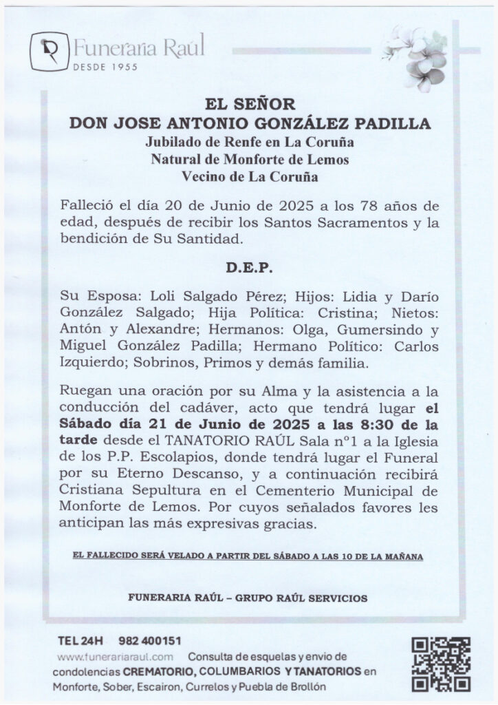EL SEÑOR DON JOSE ANTONIO GONZALEZ PADILLA