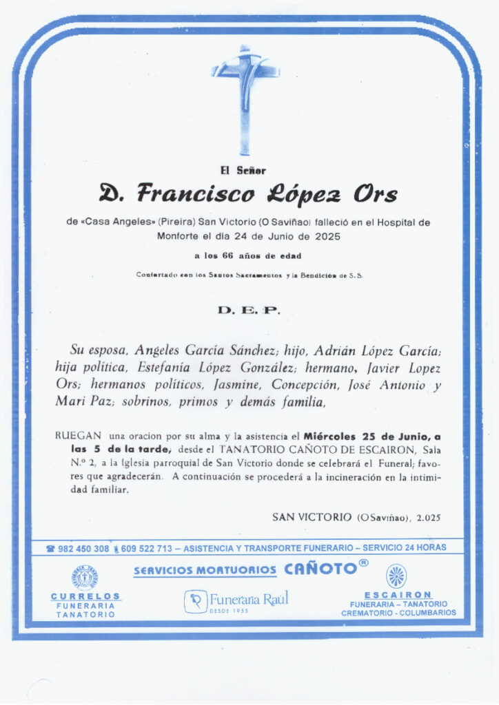 EL SEÑOR DON FRANCISCO LÓPEZ ORS