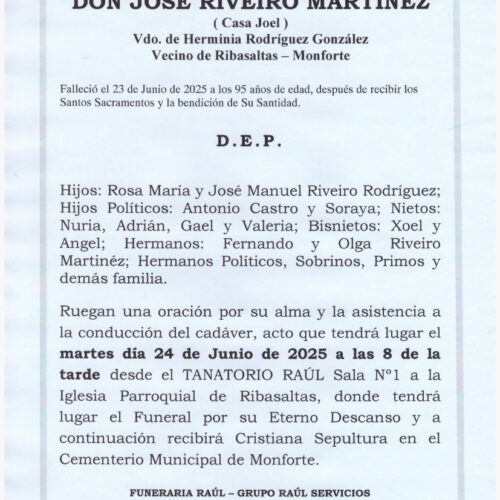 EL SEÑOR DON JOSE RIVEIRO MARTINEZ