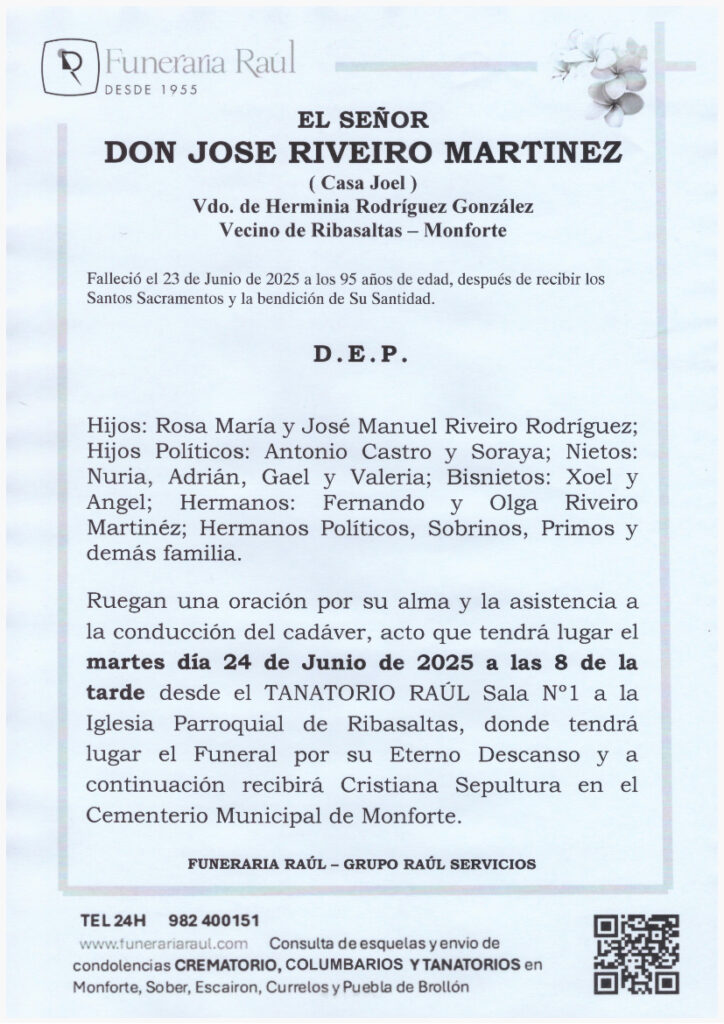 EL SEÑOR DON JOSE RIVEIRO MARTINEZ