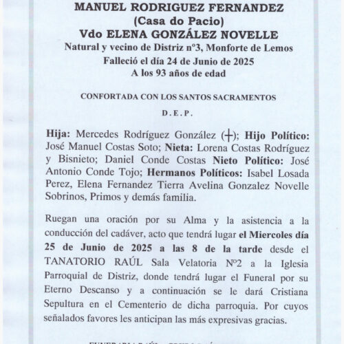EL SEÑOR DON MANUEL RODRIGUEZ FERNANDEZ
