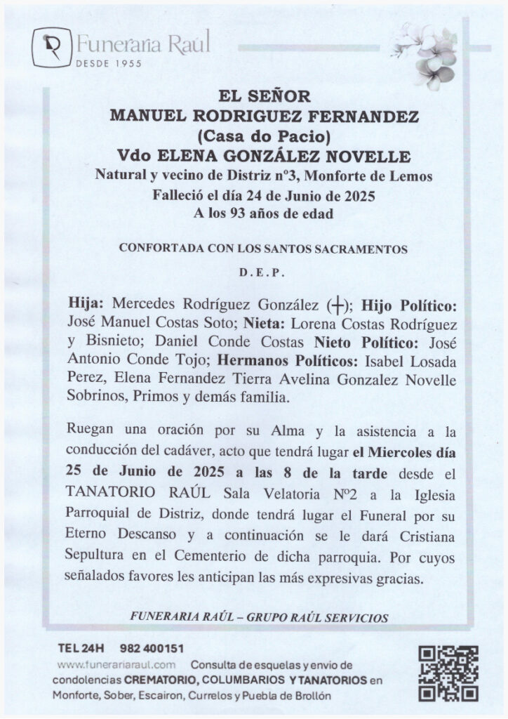 EL SEÑOR DON MANUEL RODRIGUEZ FERNANDEZ