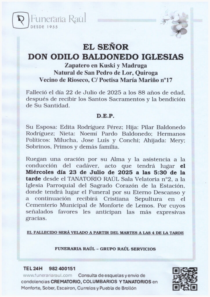 EL SEÑOR DON ODILO BALDONEDO IGLESIAS