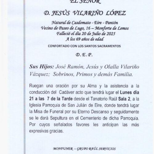 EL SEÑOR DON JESUS VILARIÑO LOPEZ