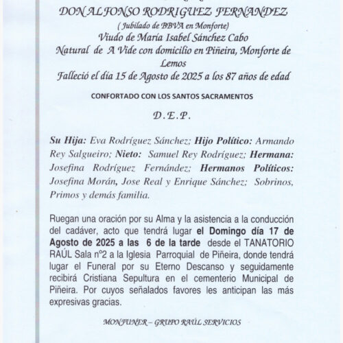 EL SEÑOR DON ALFONSO RODRIGUEZ FERNANDEZ