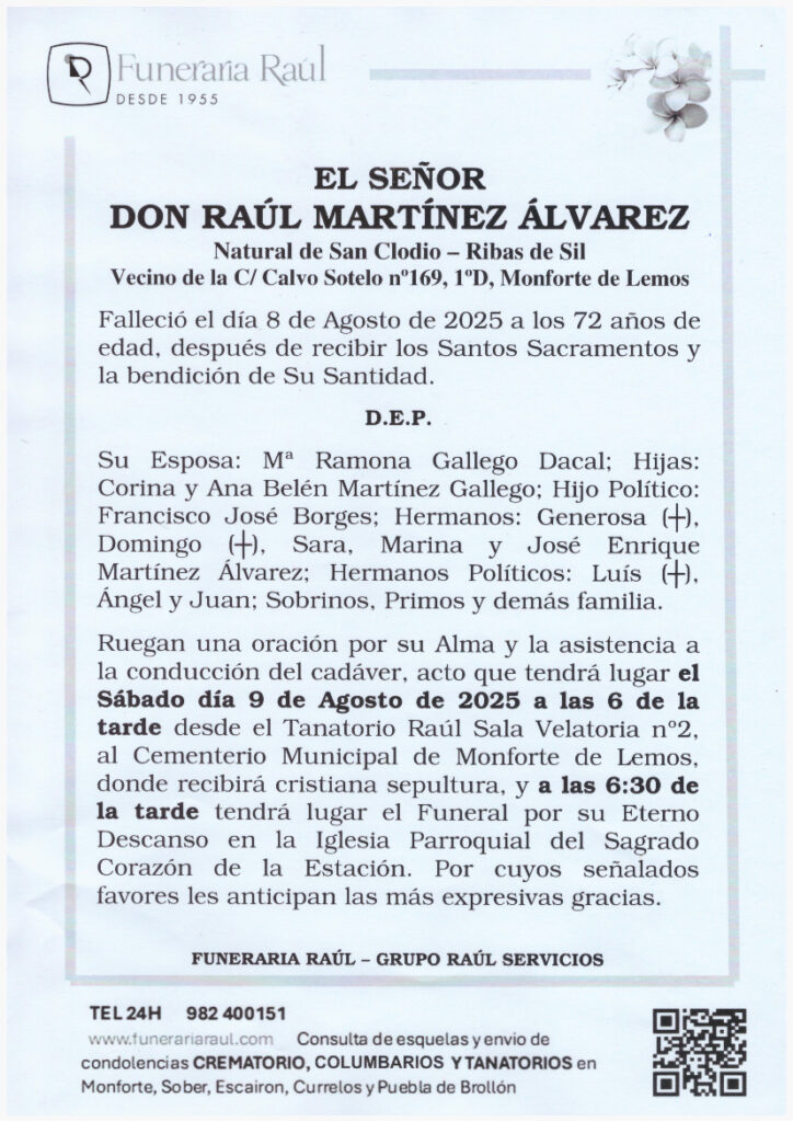EL SEÑOR DON RAÚL MARTÍNEZ ÁLVAREZ