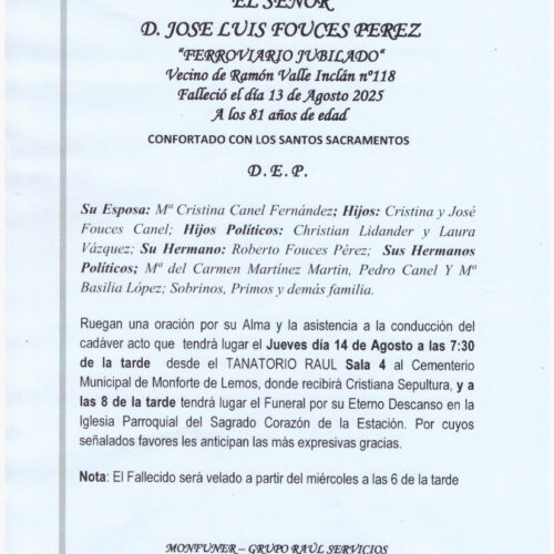 EL SEÑOR DON JOSE LUIS FOUCES PEREZ