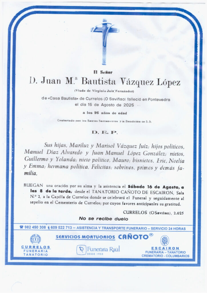 EL SEÑOR DON JUAN Mª BAUTISTA VAZQUEZ LOPEZ