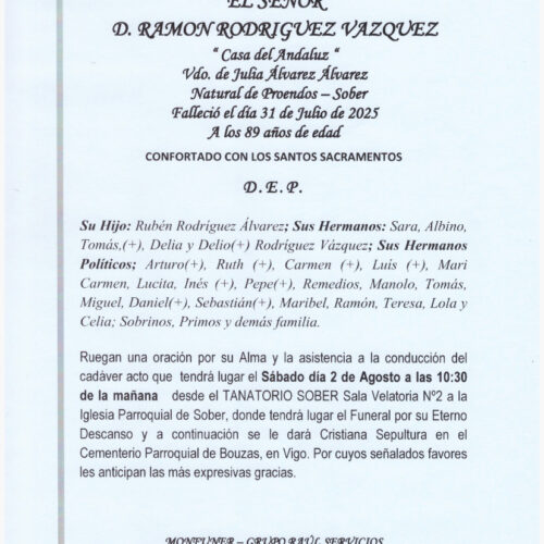 EL SEÑOR DON RAMON RODRIGUEZ VAZQUEZ