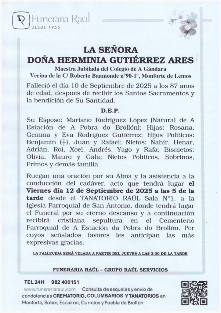 LA SEÑORA DOÑA HERMINIA GUTIERREZ ARES