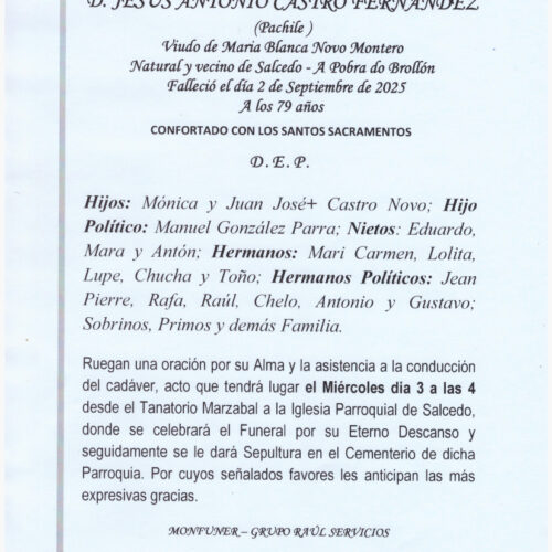 EL SEÑOR DON JESUS ANTONIO CASTRO FERNANDEZ