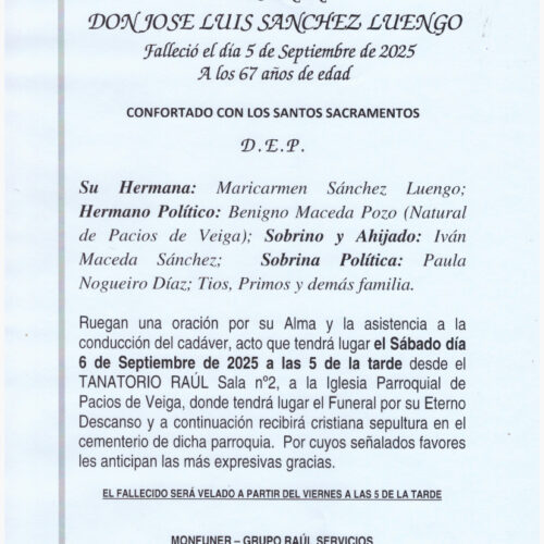 EL SEÑOR DON JOSE LUIS SANCHEZ LUENGO