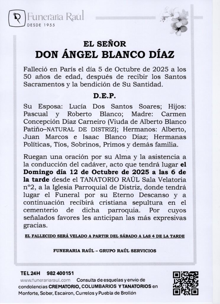 EL SEÑOR DON ANGEL BLANCO DIAZ