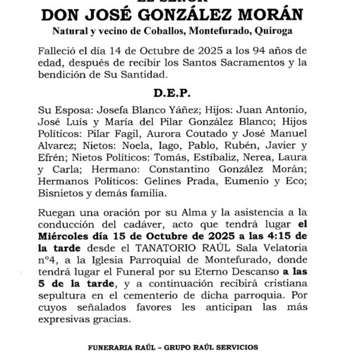 EL SEÑOR DON JOSE GONZALEZ MORAN
