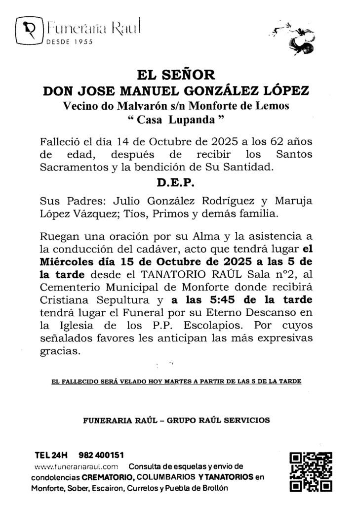 EL SEÑOR DON JOSE MANUEL GONZALEZ LOPEZ