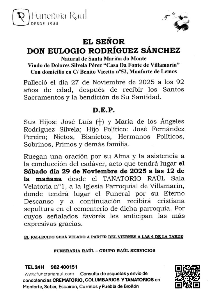 EL SEÑOR DON EULOGIO RODRÍGUEZ SÁNCHEZ