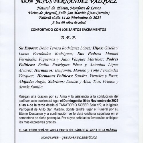 EL SEÑOR DON JESÚS FERNÁNDEZ VÁZQUEZ