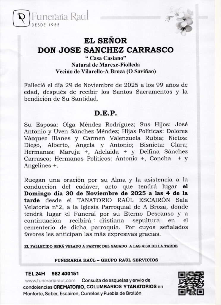 EL SEÑOR DON JOSE SANCHEZ CARRASCO