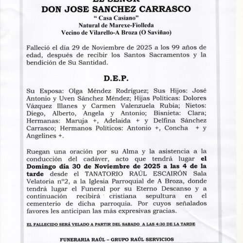 EL SEÑOR DON JOSE SANCHEZ CARRASCO