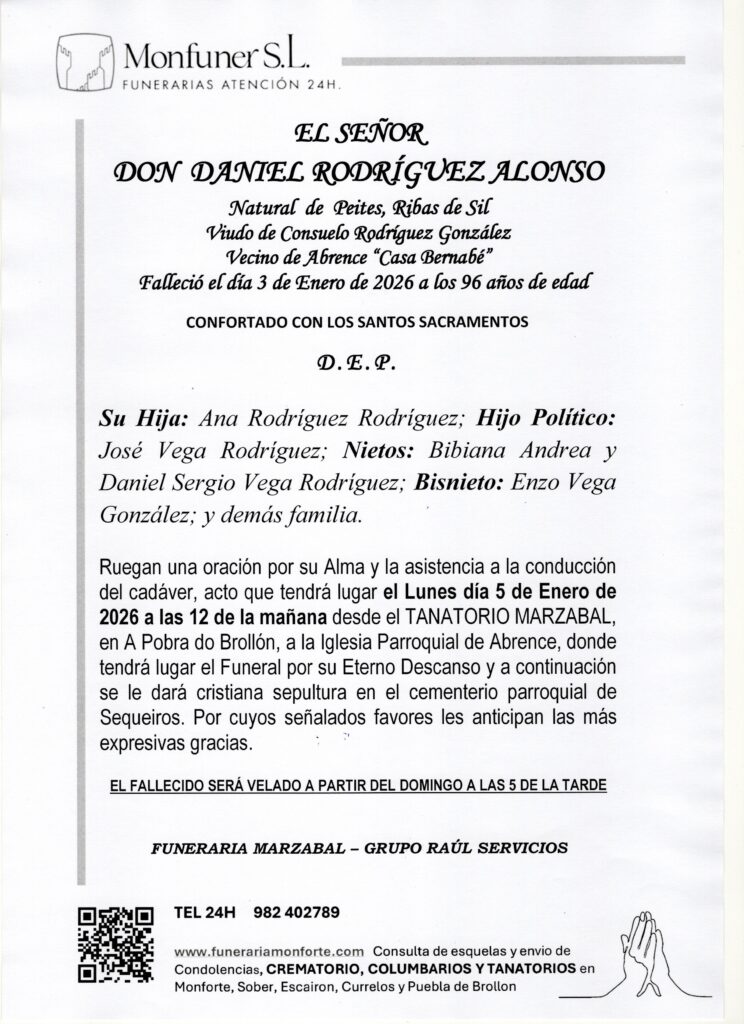 EL SEÑOR DON DANIEL RODRÍGUEZ ALONSO