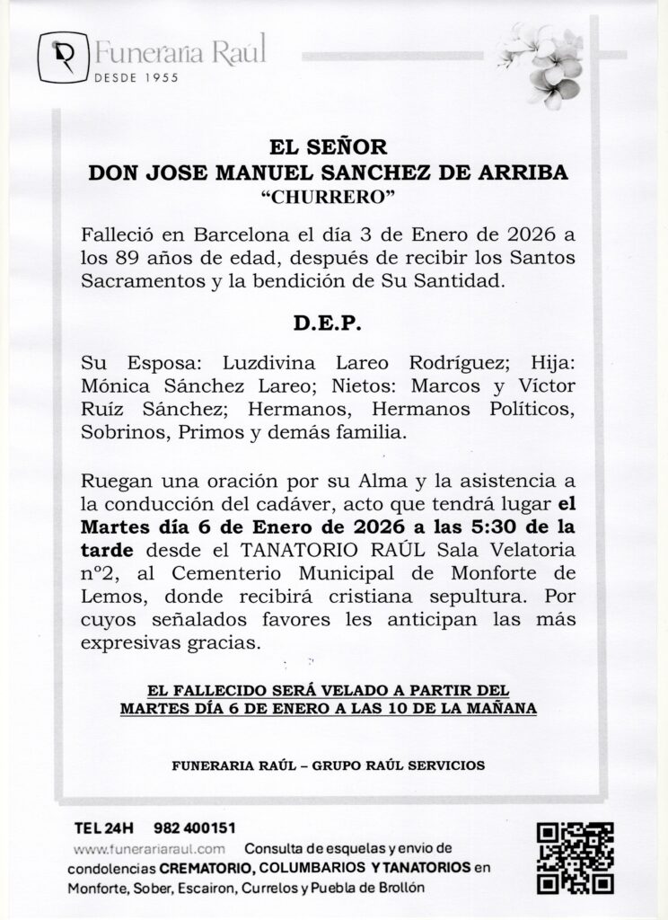 EL SEÑOR DON JOSE MANUEL SÁNCHEZ DE ARRIBA