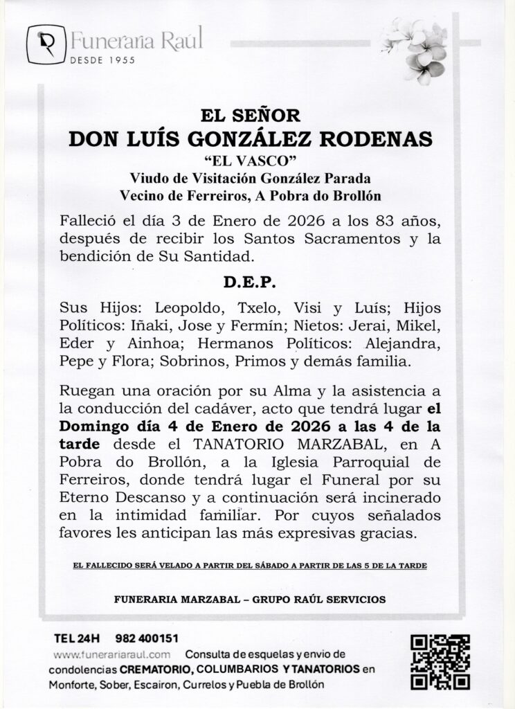 EL SEÑOR DON LUÍS GONZÁLEZ RODENAS