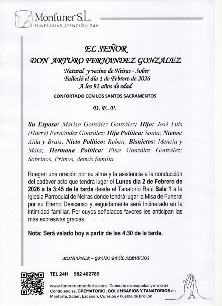 EL SEÑOR DON ARTURO FERNANDEZ GONZALEZ