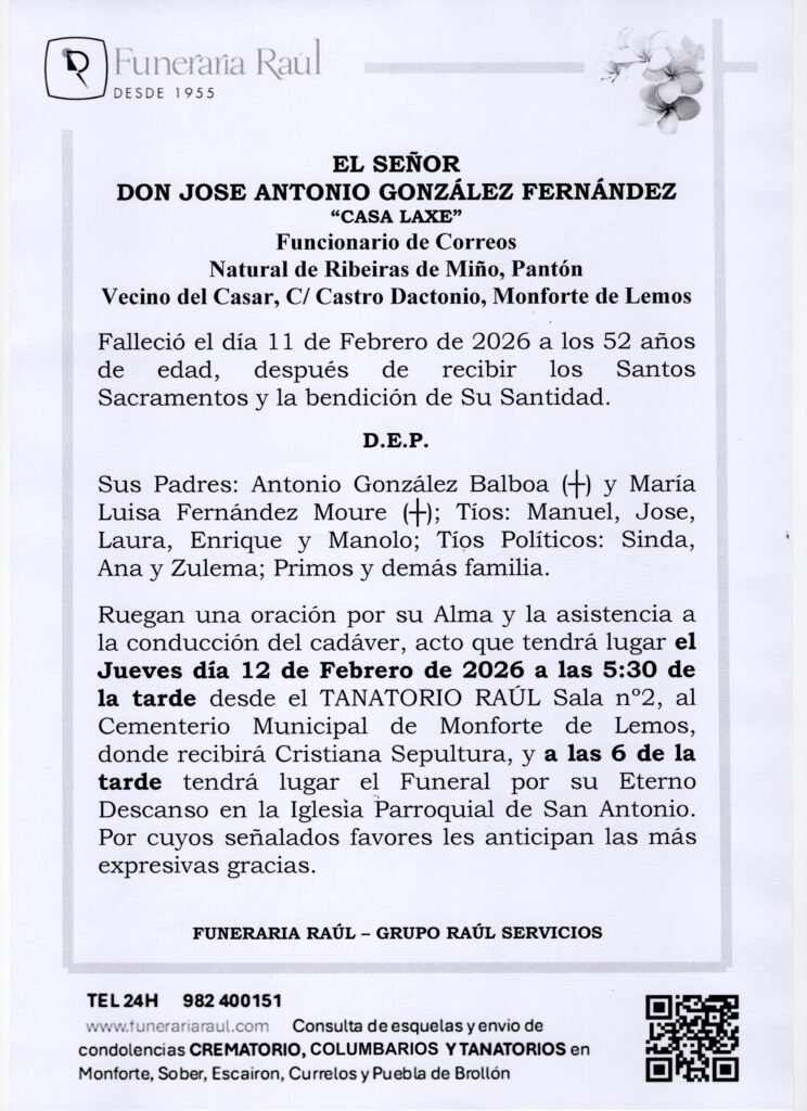 EL SEÑOR DON JOSE ANTONIO GONZALEZ FERNANDEZ