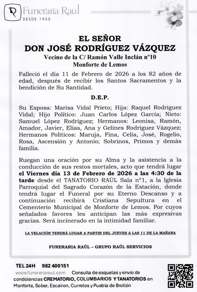 EL SEÑOR DON JOSÉ RODRÍGUEZ VÁZQUEZ