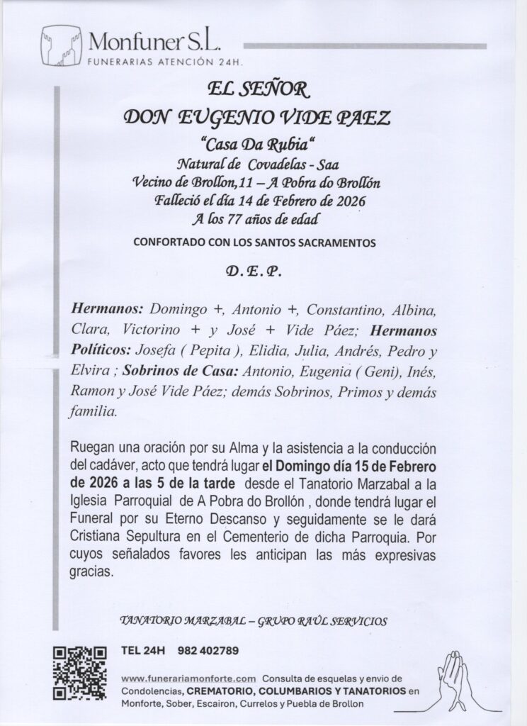 EL SEÑOR DON EUGENIO VIDE PAEZ