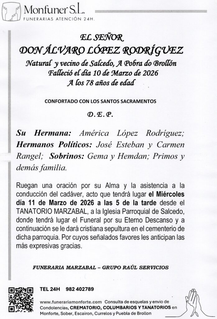 EL SEÑOR DON ALVARO LOPEZ RODRIGUEZ