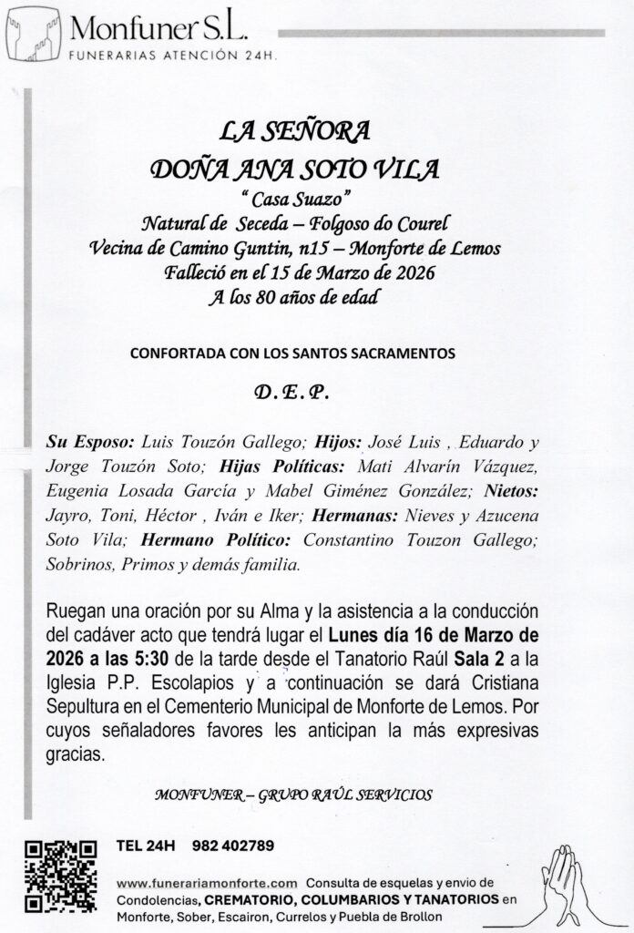 LA SEÑORA DOÑA ANA SOTO VILA