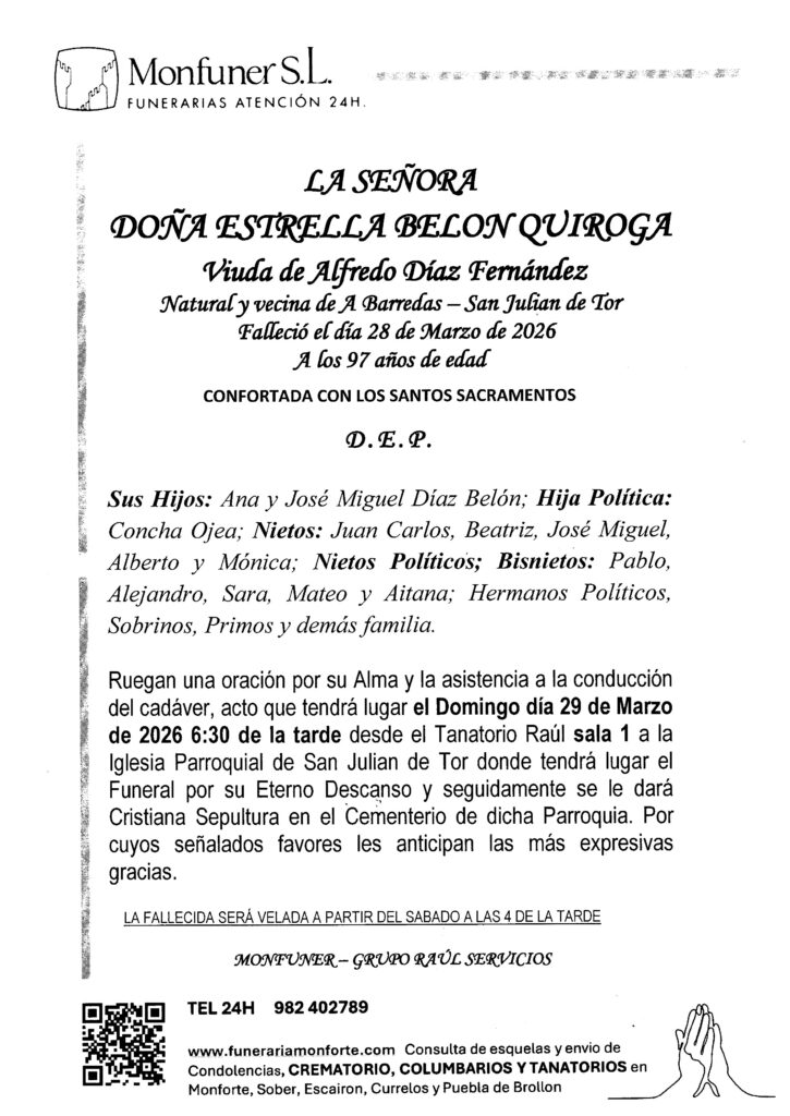 LA SEÑORA DOÑA ESTRELLA BELON QUIROGA