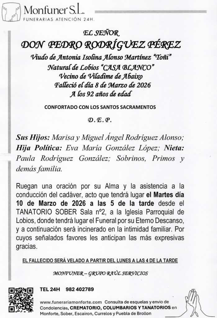 EL SEÑOR DON PEDRO RODRÍGUEZ PÉREZ